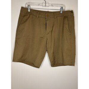 LULULEMON Comission Short Mens 36 Tan Stretch Slash Pocket Preppy